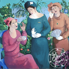 Art Collect - Georges Claverie - Indiscrétion-au-jardin-dhiver