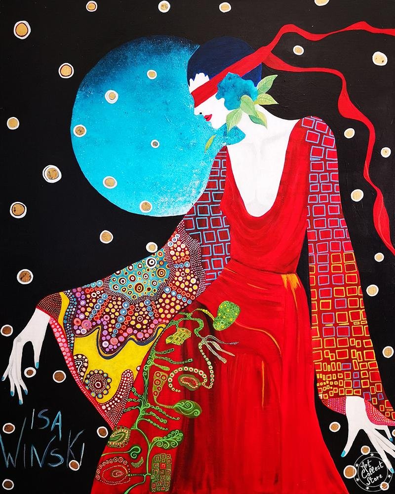 Art Collect Store - Isa Winski - La Femme aux yeux bandes