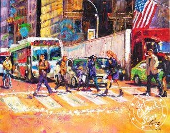 Art Collect - Genevieve Duc - Des pietons qui traversent