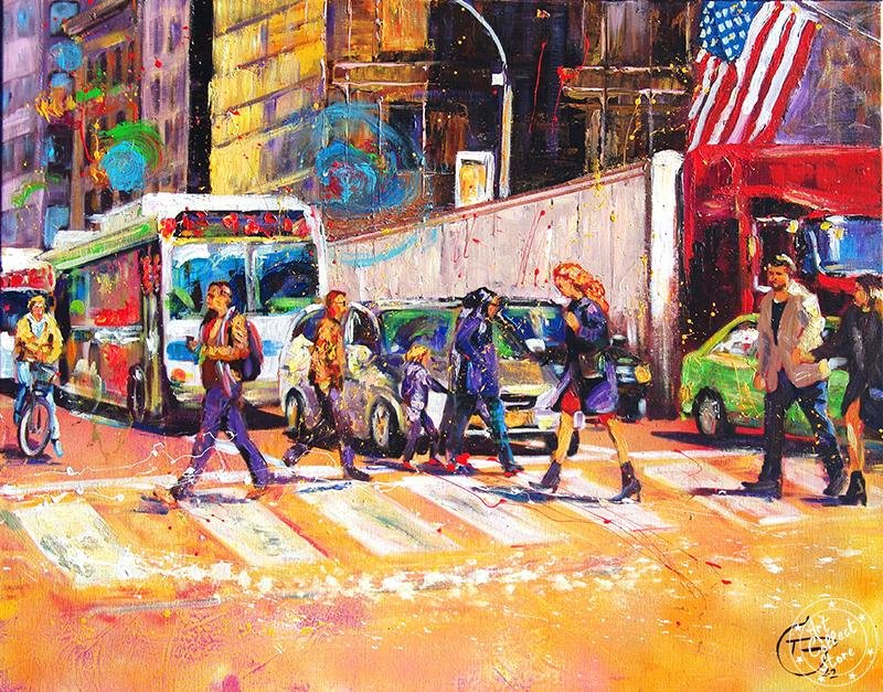 Art Collect - Genevieve Duc - Des pietons qui traversent