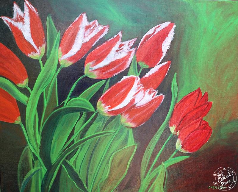 Art Collect Store - Catherine Cayssials - Tulipes rouge