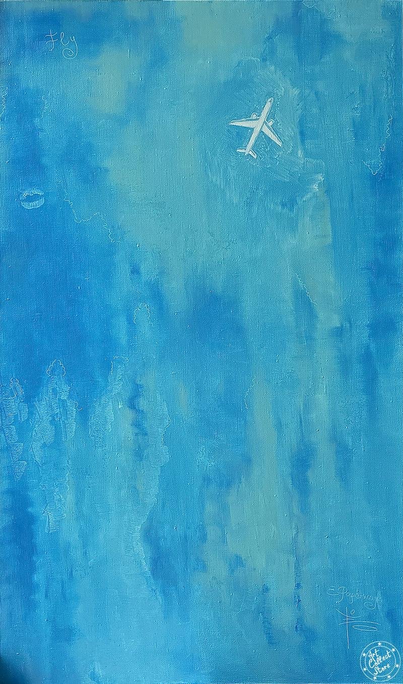 Avion à lèvres bleues